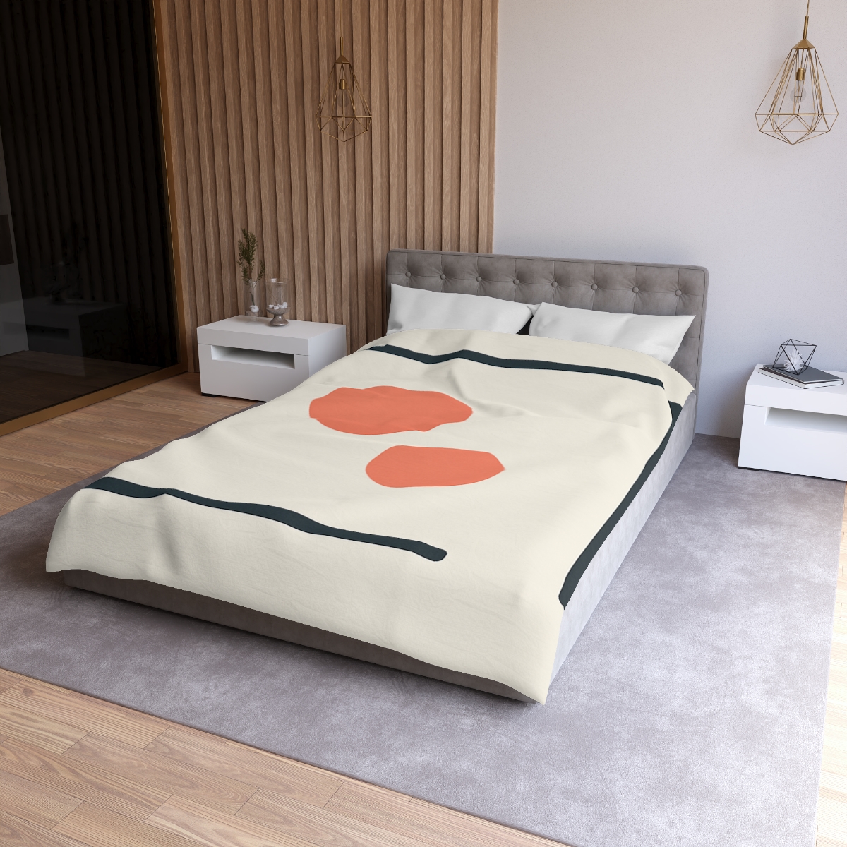 Asymmetric Frame Gap With Two Discs custom duvets