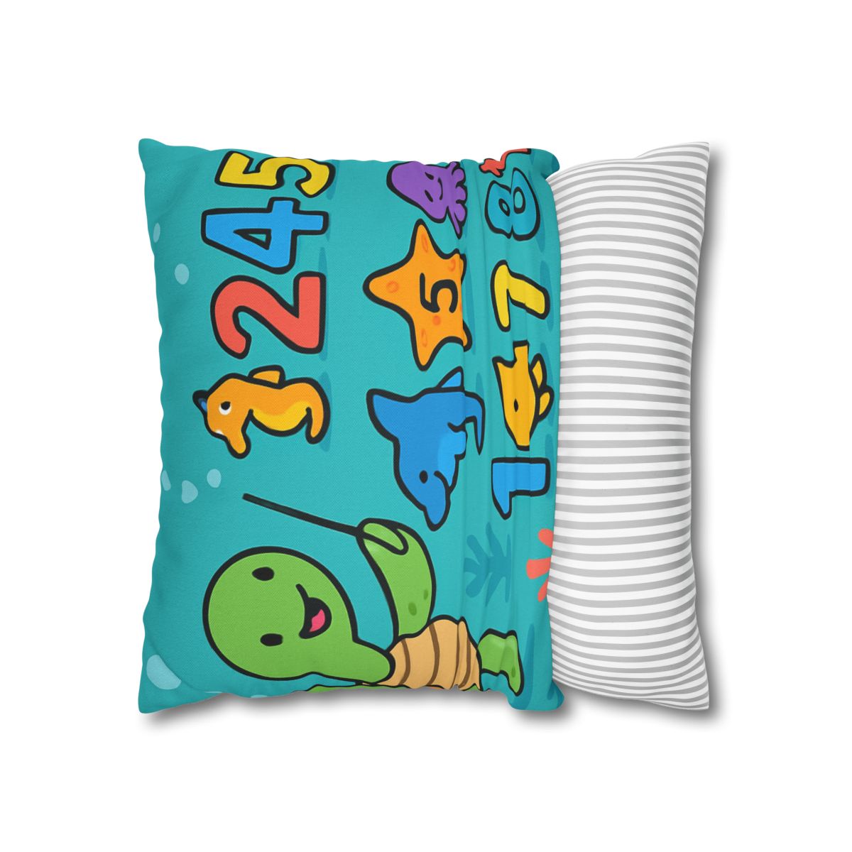 The Coral Reef Number Parade trendy patterned pillow cases