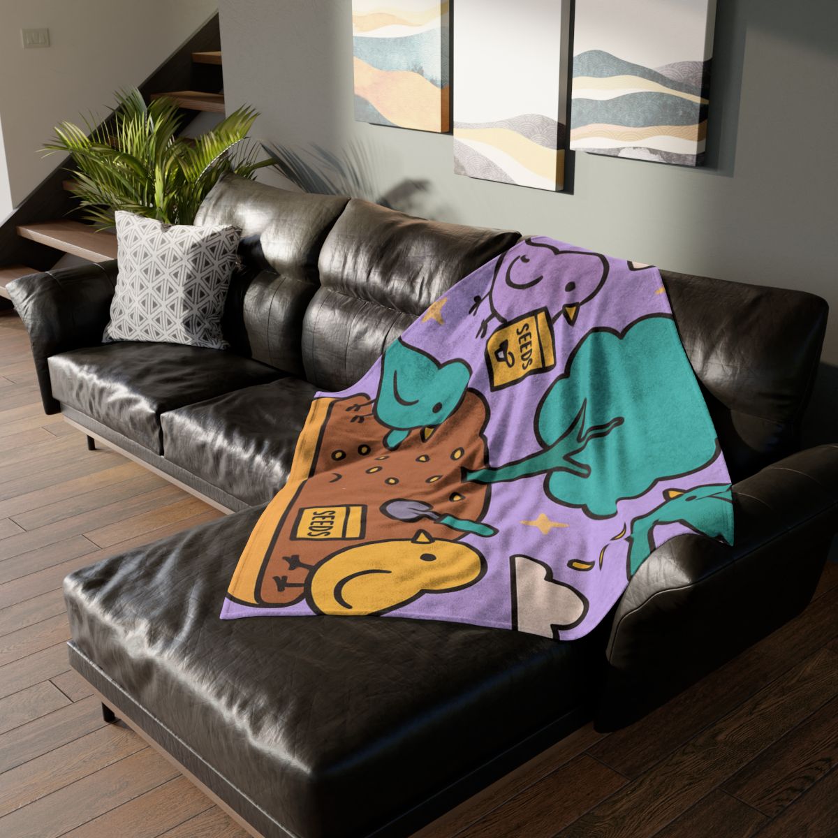 Galaxy Garden Aviary soft fleece blankets