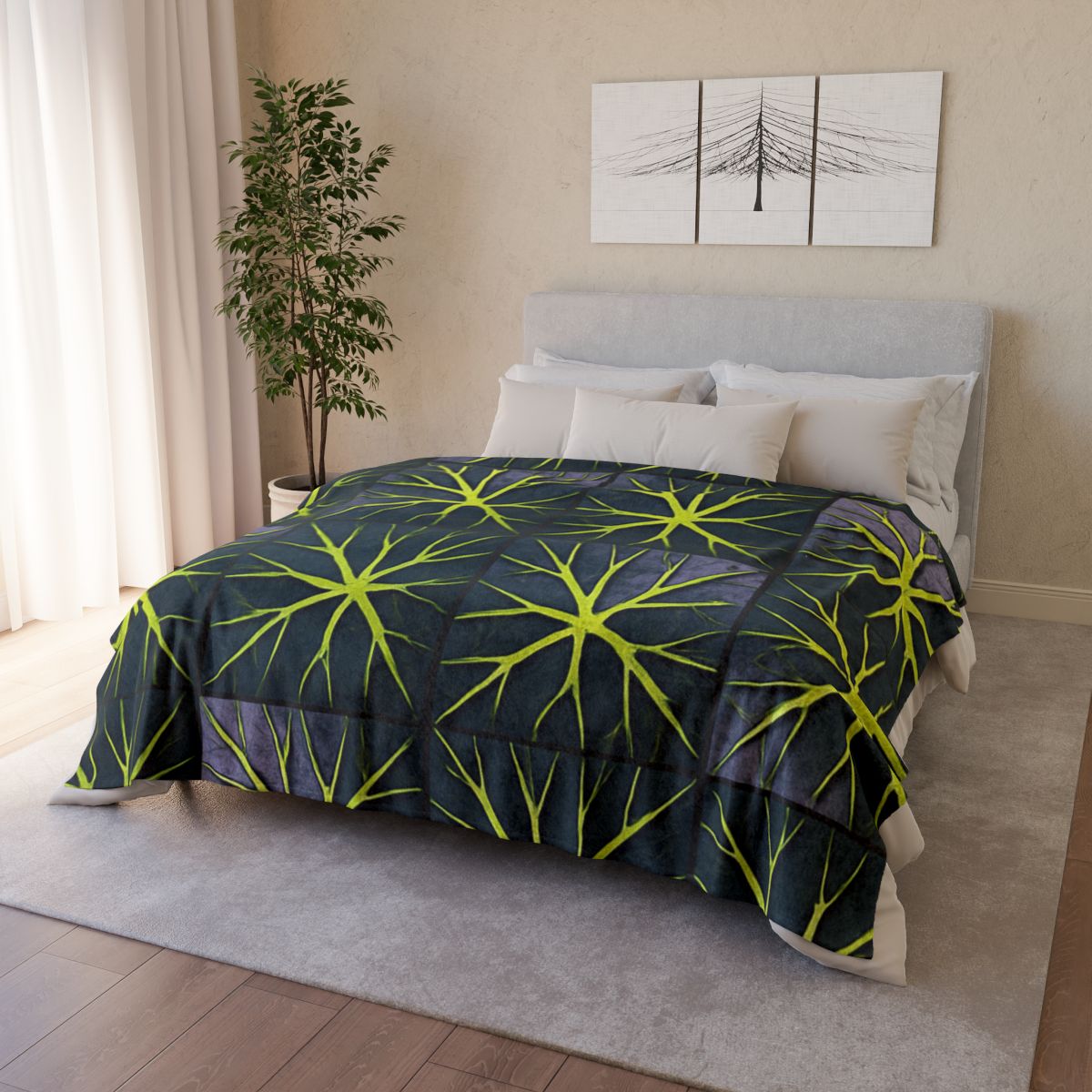 Venation Starburst Mosaic trendy patterned blankets