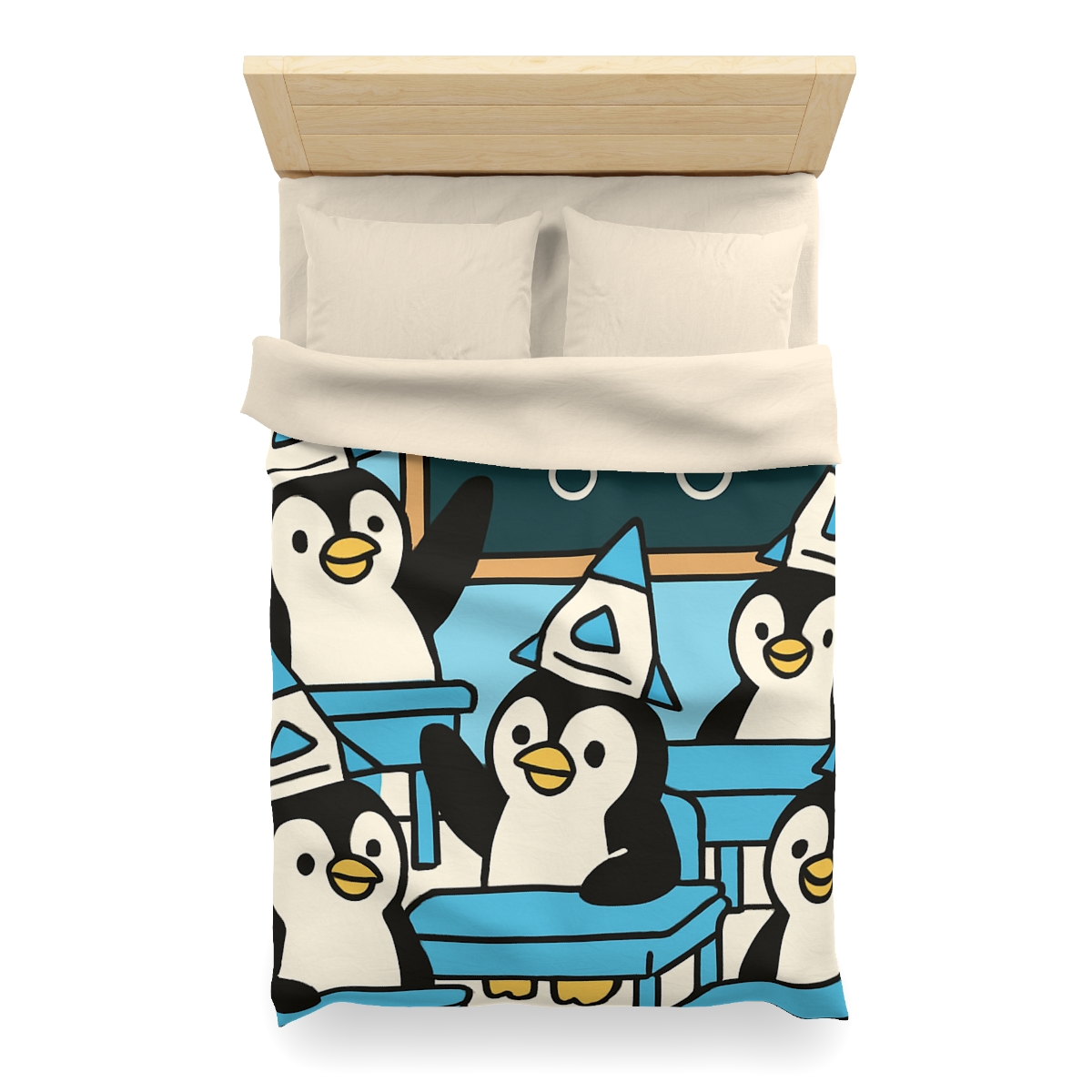 Rocket Penguin Class stylish duvet covers