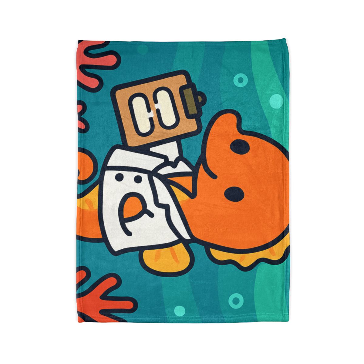 Aurora Reef Seahorse Scientist decorative home blankets