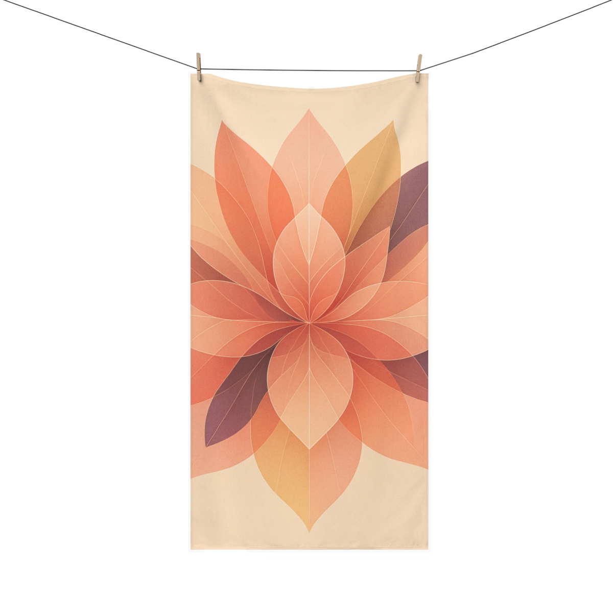 Petal Prism Overlap soft cotton towels