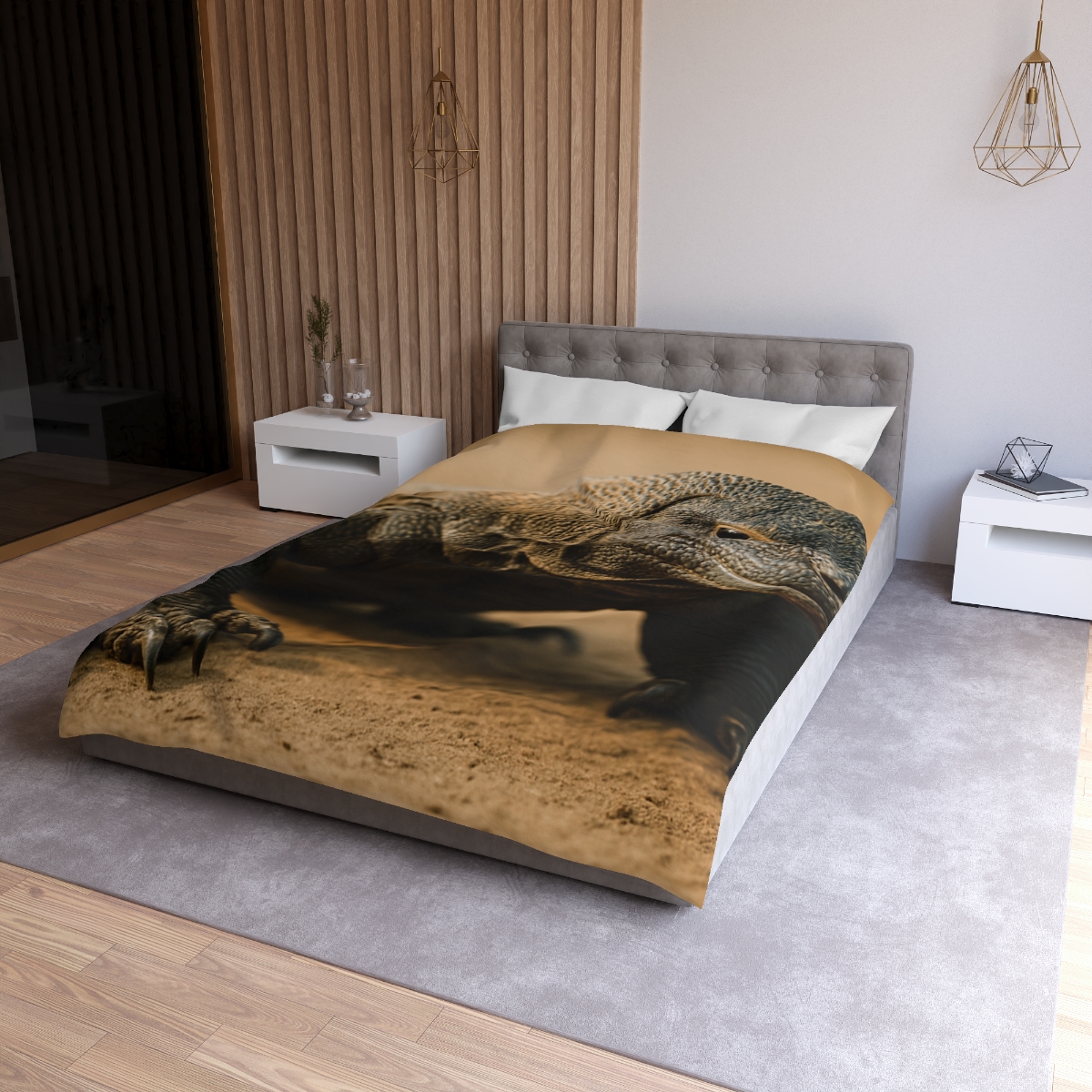 Ancient Sentinel Komodo Dragon unique patterned duvets