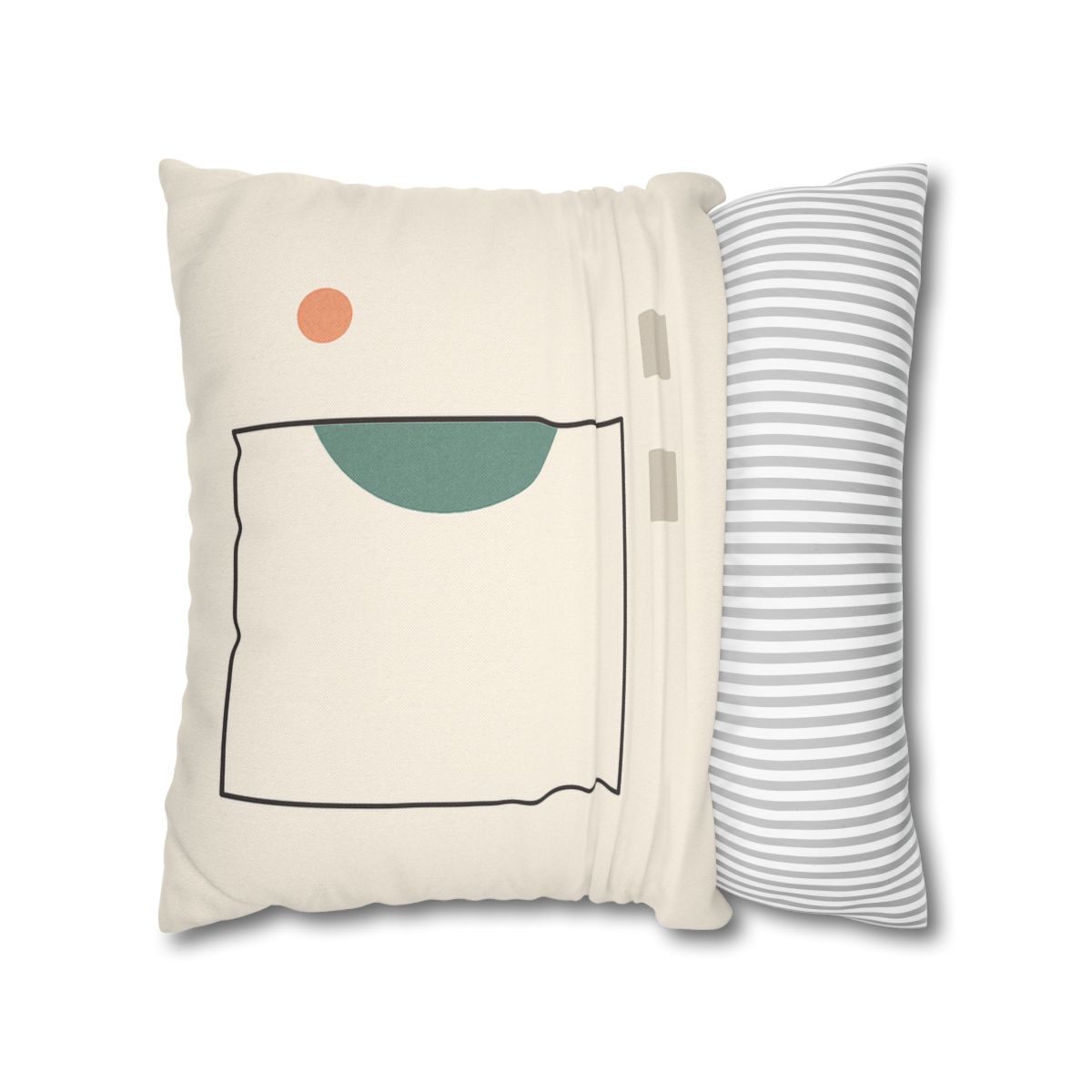 Offset Frame And Crescent Pause designer print pillow cases