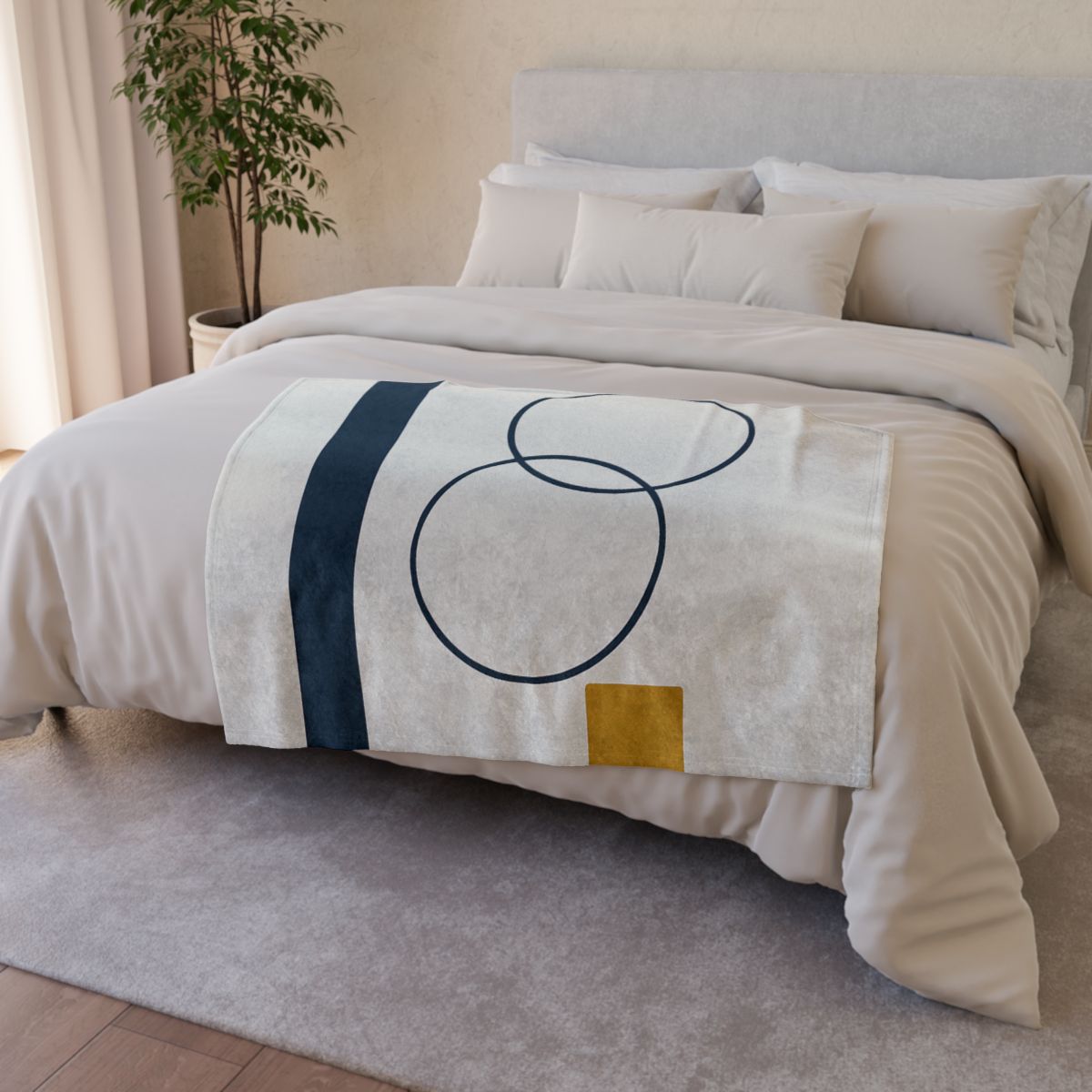 Staggered Rings With Anchored Column trendy patterned blankets