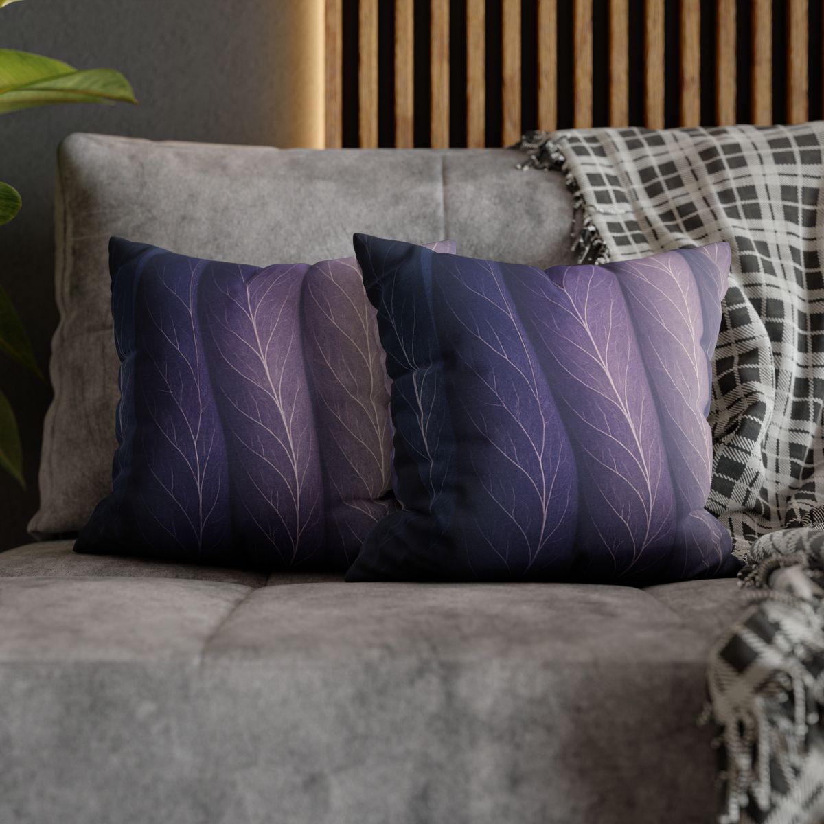 Leaf Vein Aurora Drapery stylish decorative pillowcases