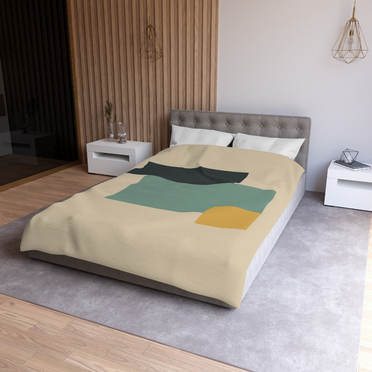 Offset Trio Of Blocks custom duvets