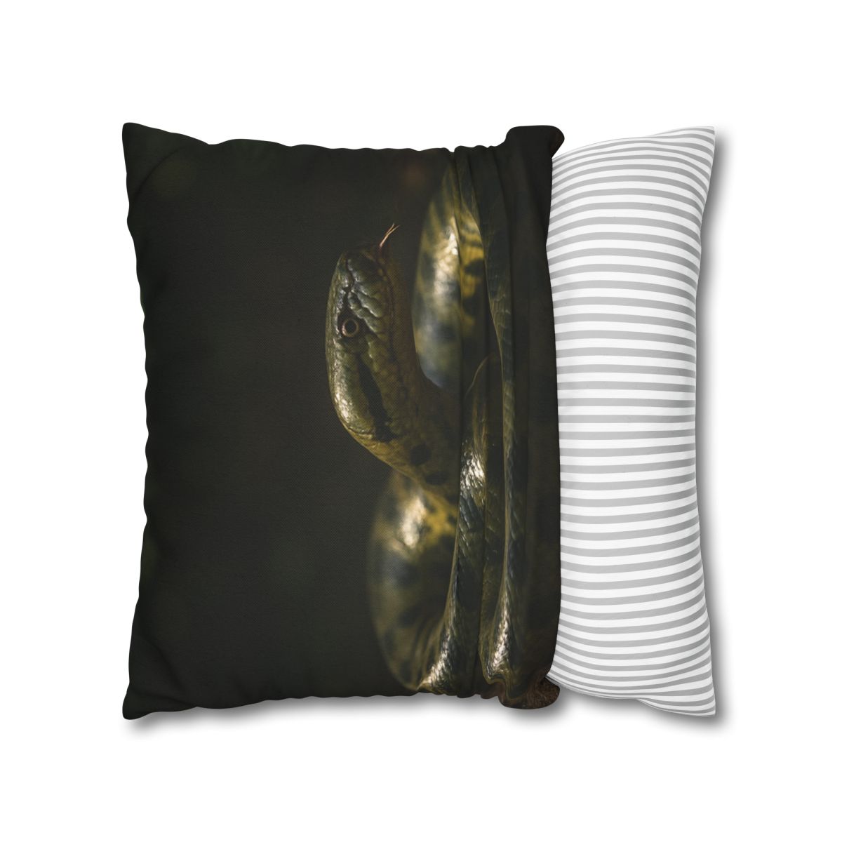 Shadow Ribbon Green Anaconda custom pillow cases
