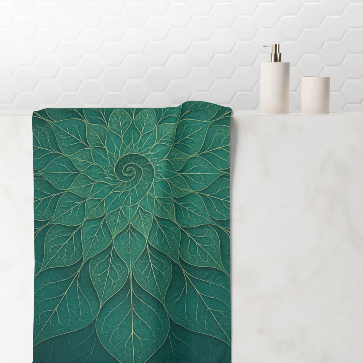 Leaf Vein Lace Spiral trendy hand towels