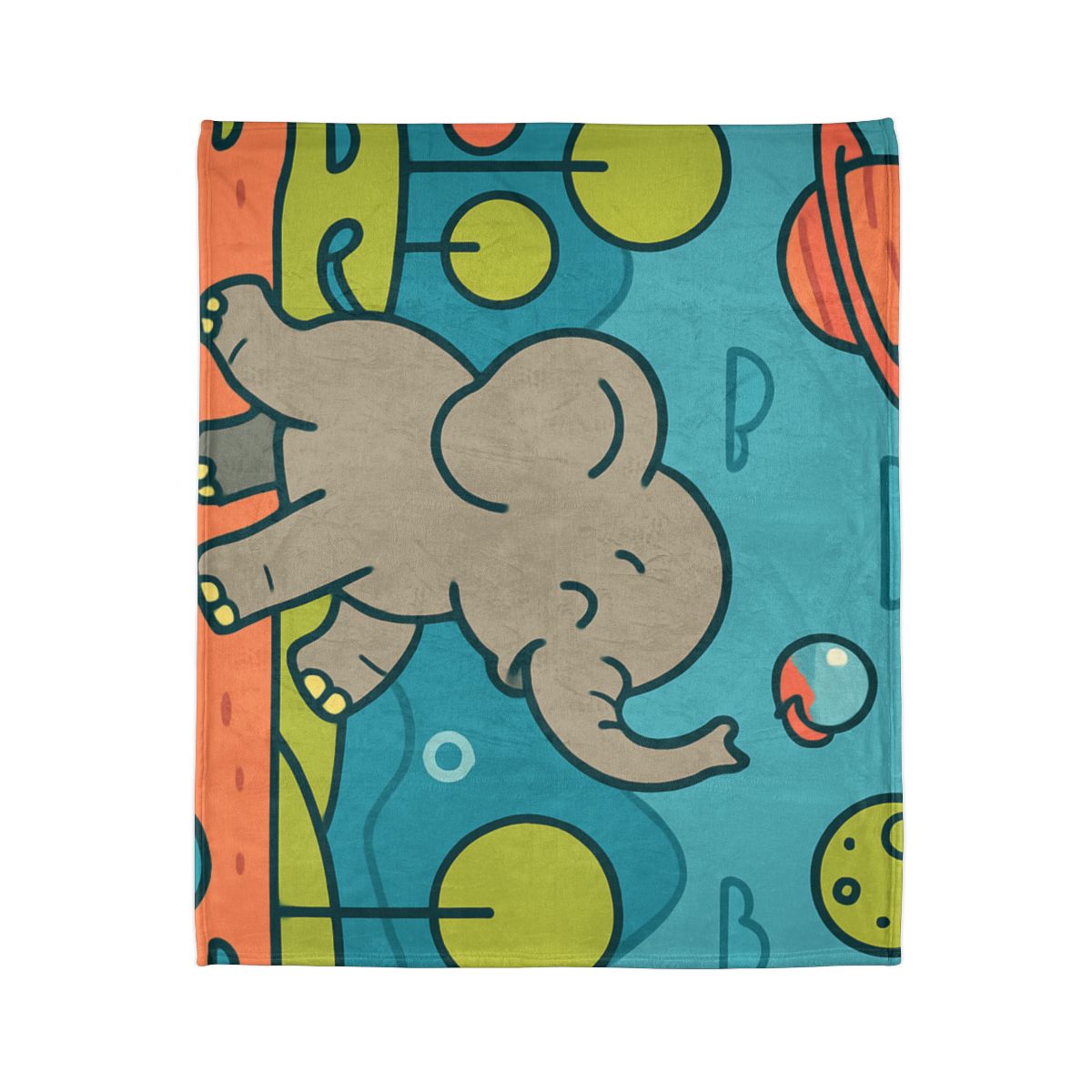 Astro Safari Elephant designer printed blankets