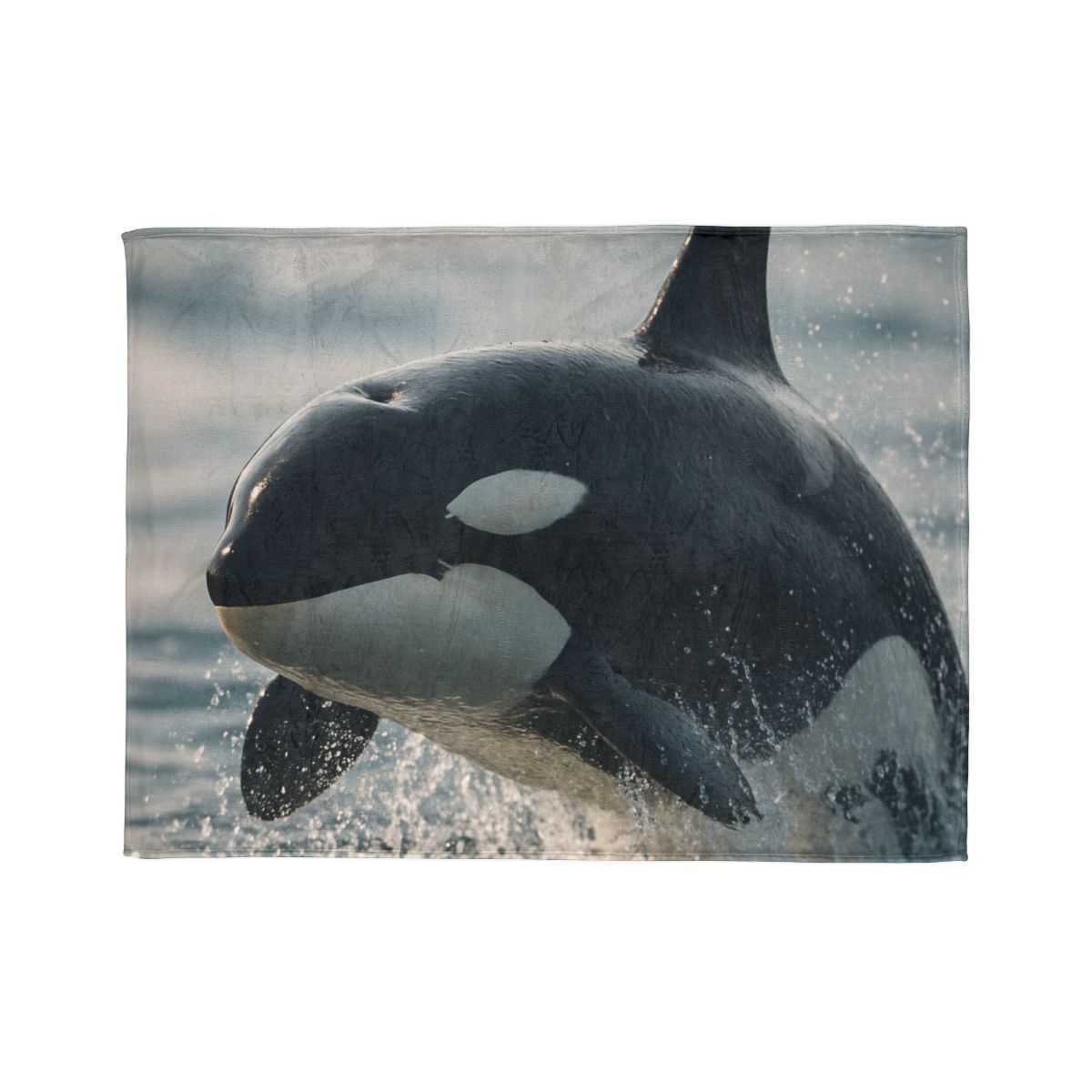 Tidal Monarch Orca personalized cozy blankets