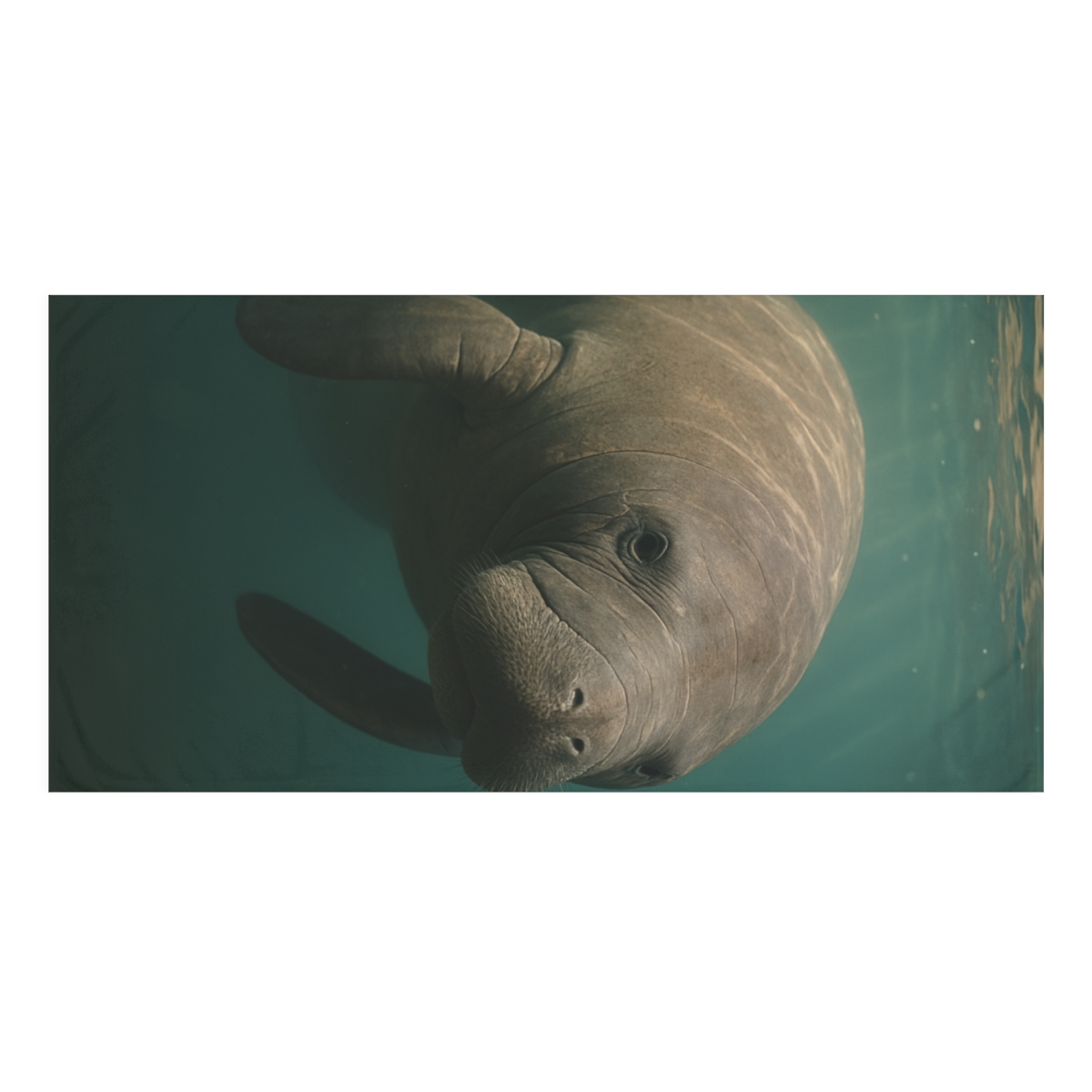 Aurora Drift West Indian Manatee comfortable face towels