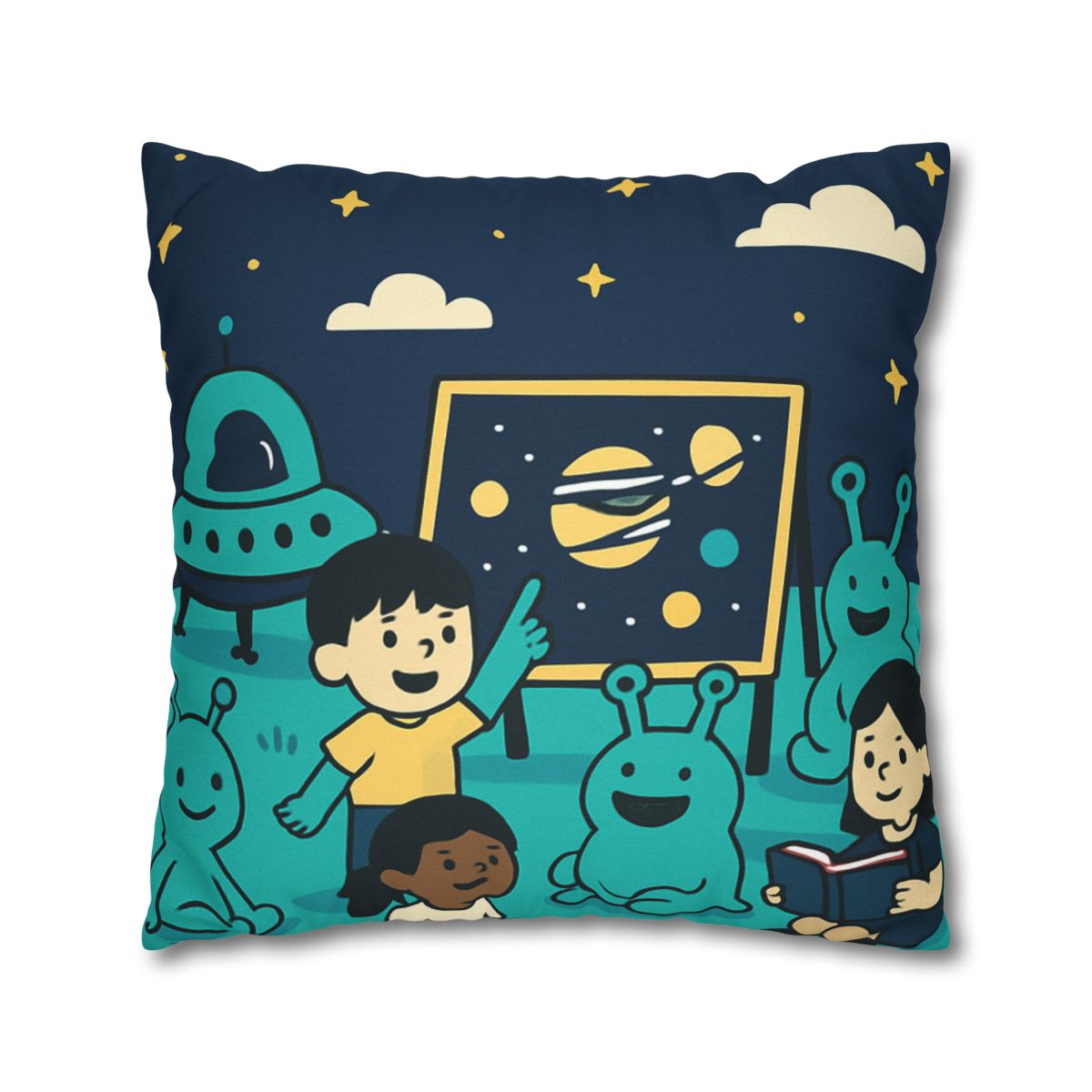 Starship Schoolyard personalized pillow covers