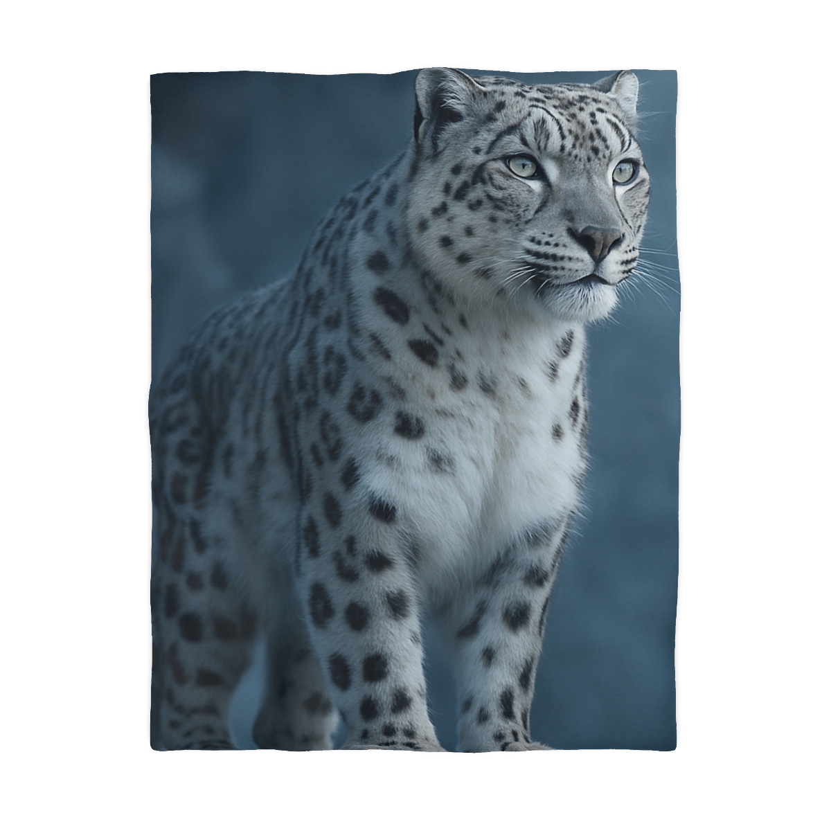 Cloud Cliff Snow Leopard designer printed duvets