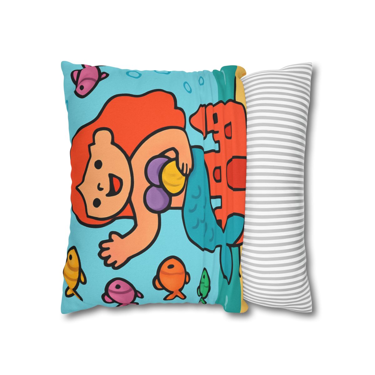 Coral Castle Mermaid trendy patterned pillow cases