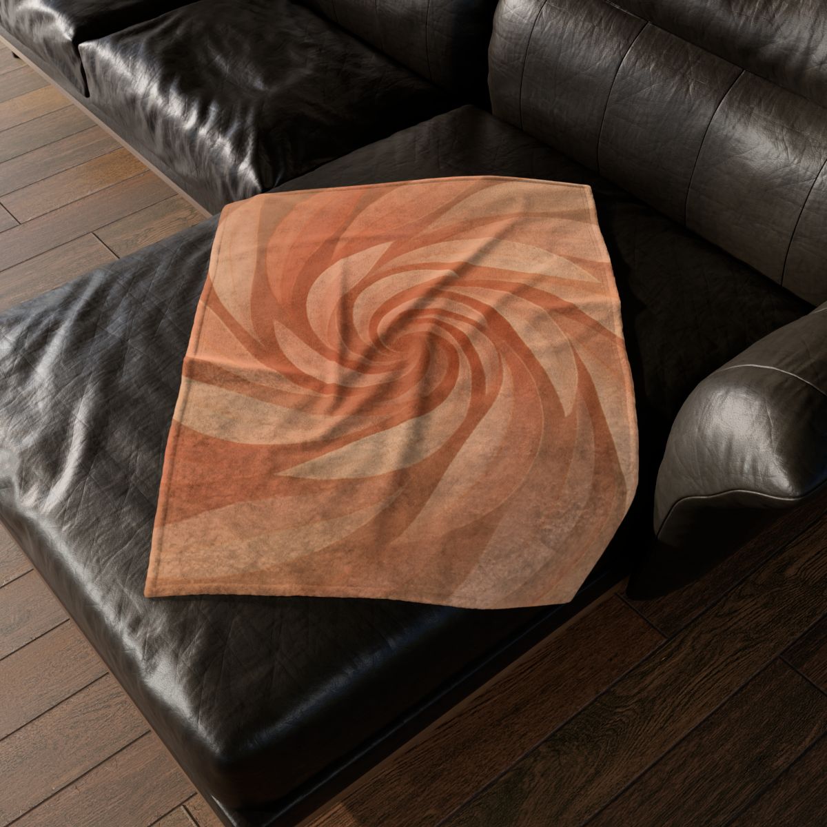 Petal Spiral Harmony soft fleece blankets