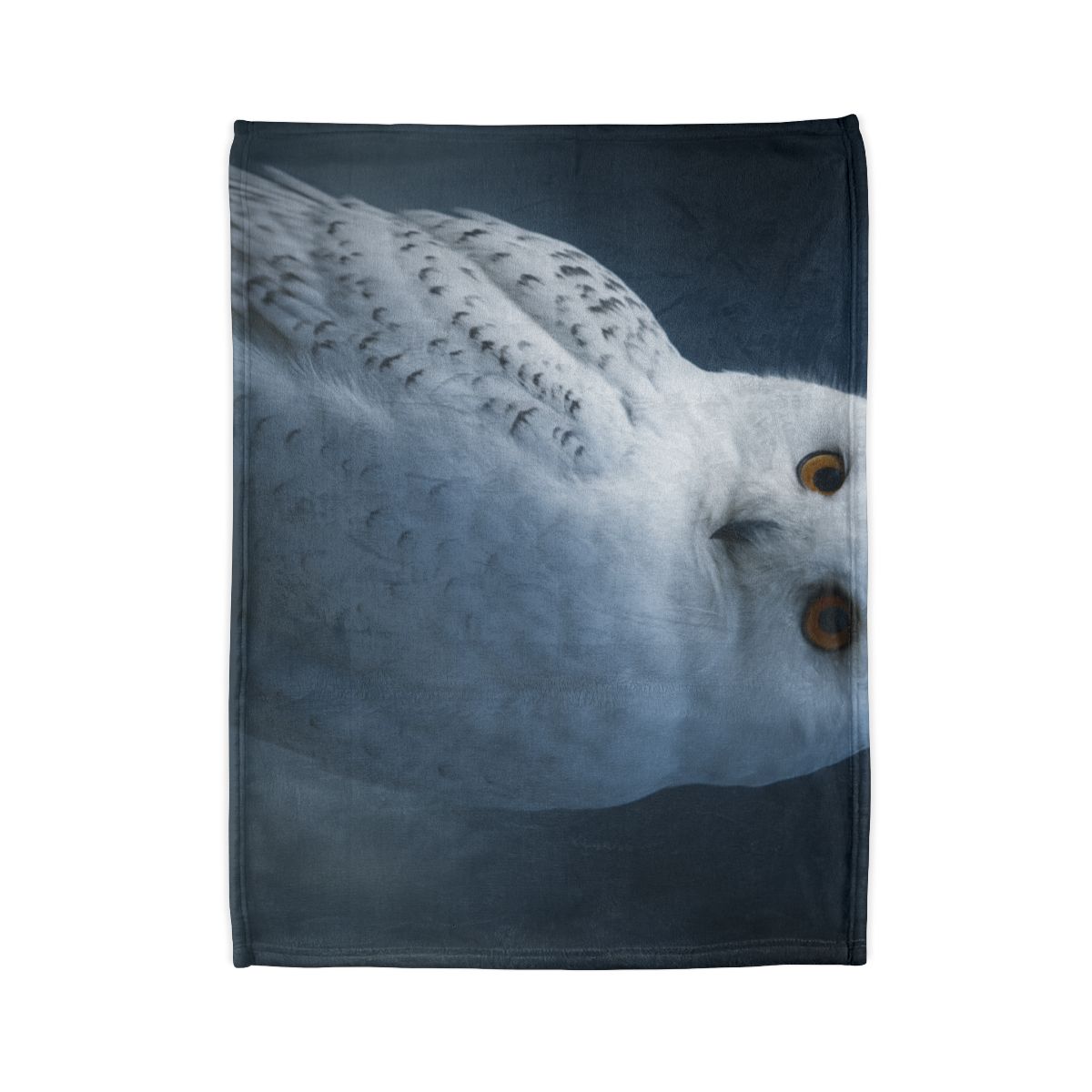 Moonlit Sentinel Snowy Owl stylish throw blankets