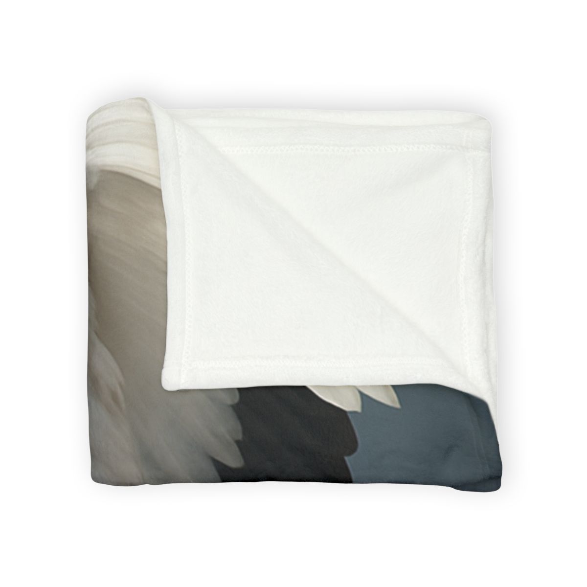 Mist Dancer Red Crowned Crane soft fleece blankets