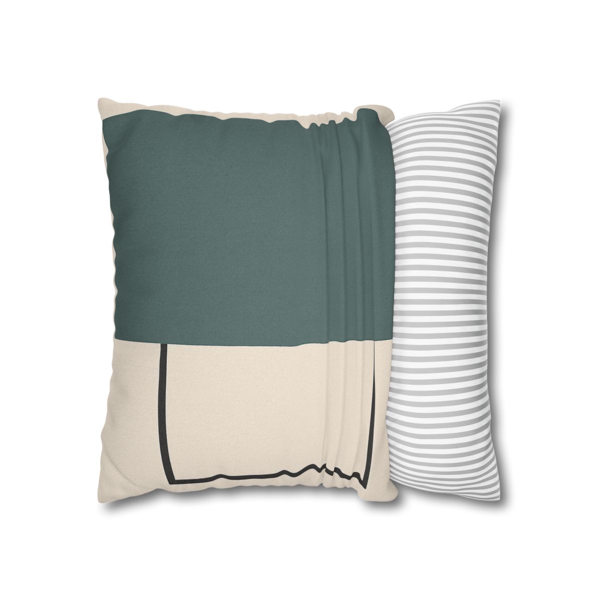 Offset Rectangle Pause personalized pillow covers