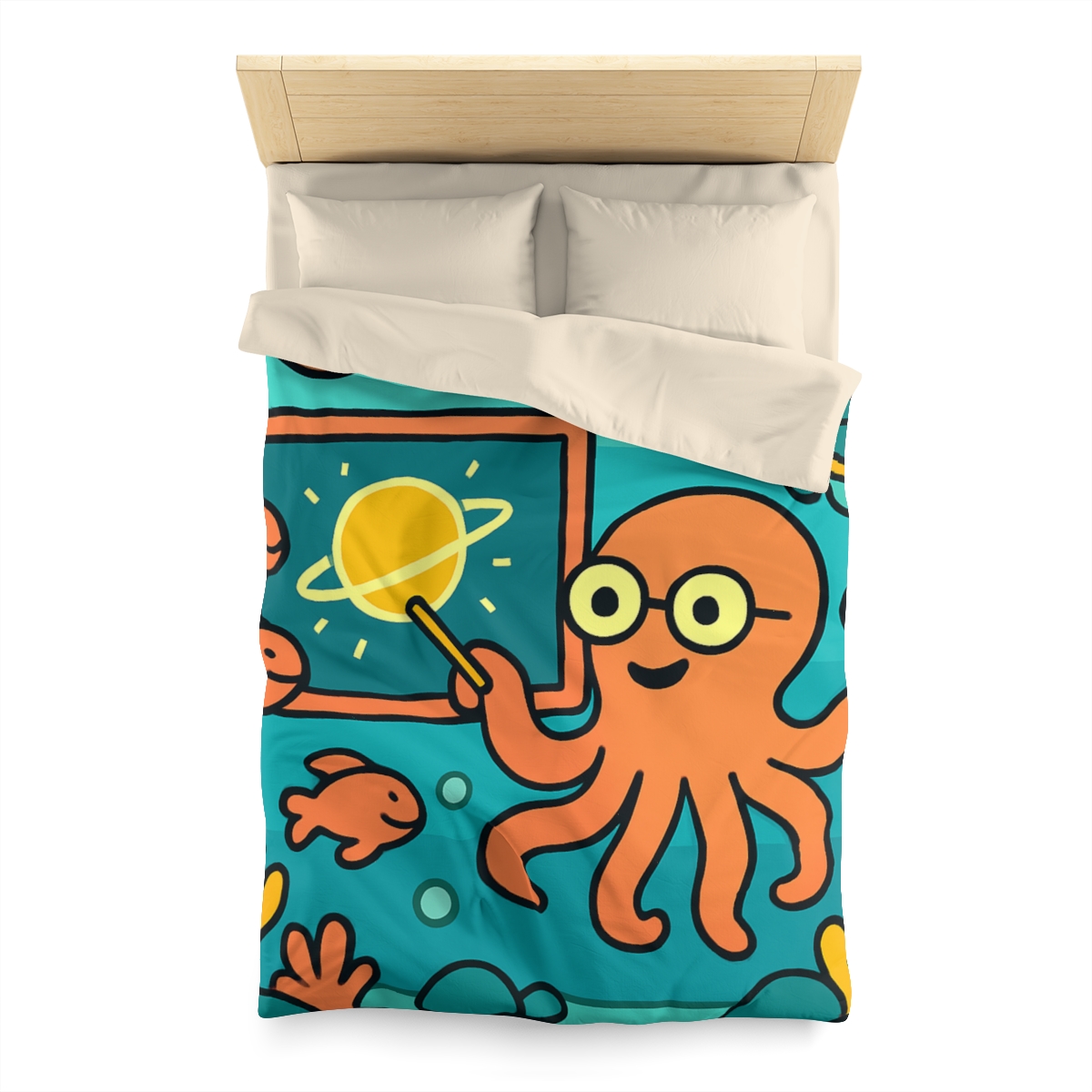 Cosmic Coral Reef Classroom custom duvets