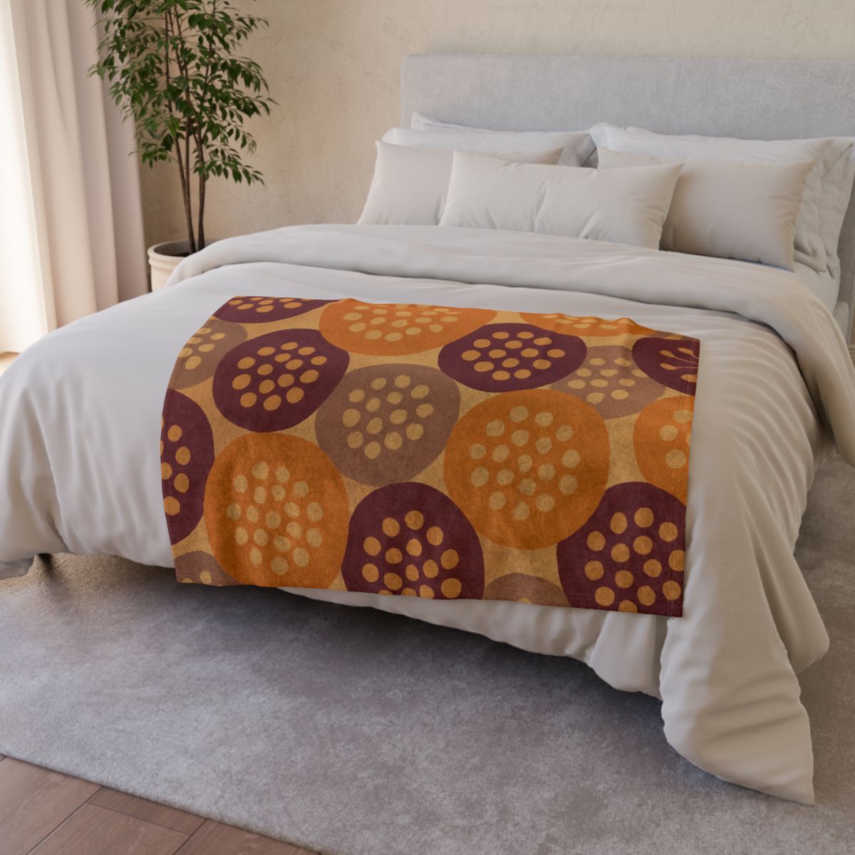 Seed Pod Cluster Mosaic custom blankets
