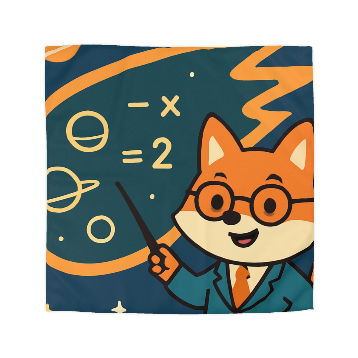 Comet Classroom With A Curious Fox soft comforter duvets