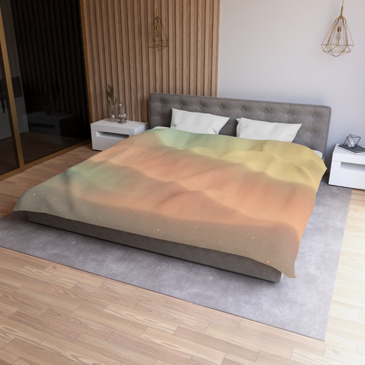 Auroral Dust Gradient designer printed duvets