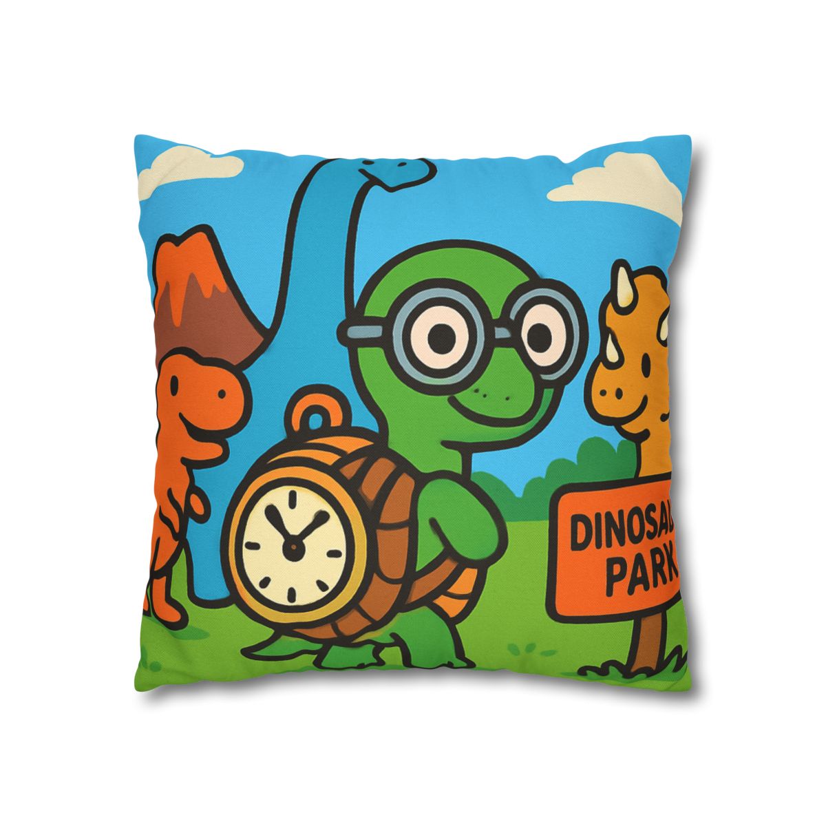 Time Traveling Turtle At The Dino Park unique gift pillow cases
