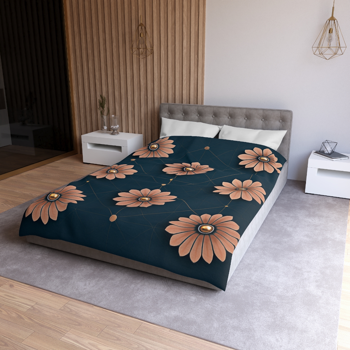 Blossom Orbit Grid trendy bedroom duvets