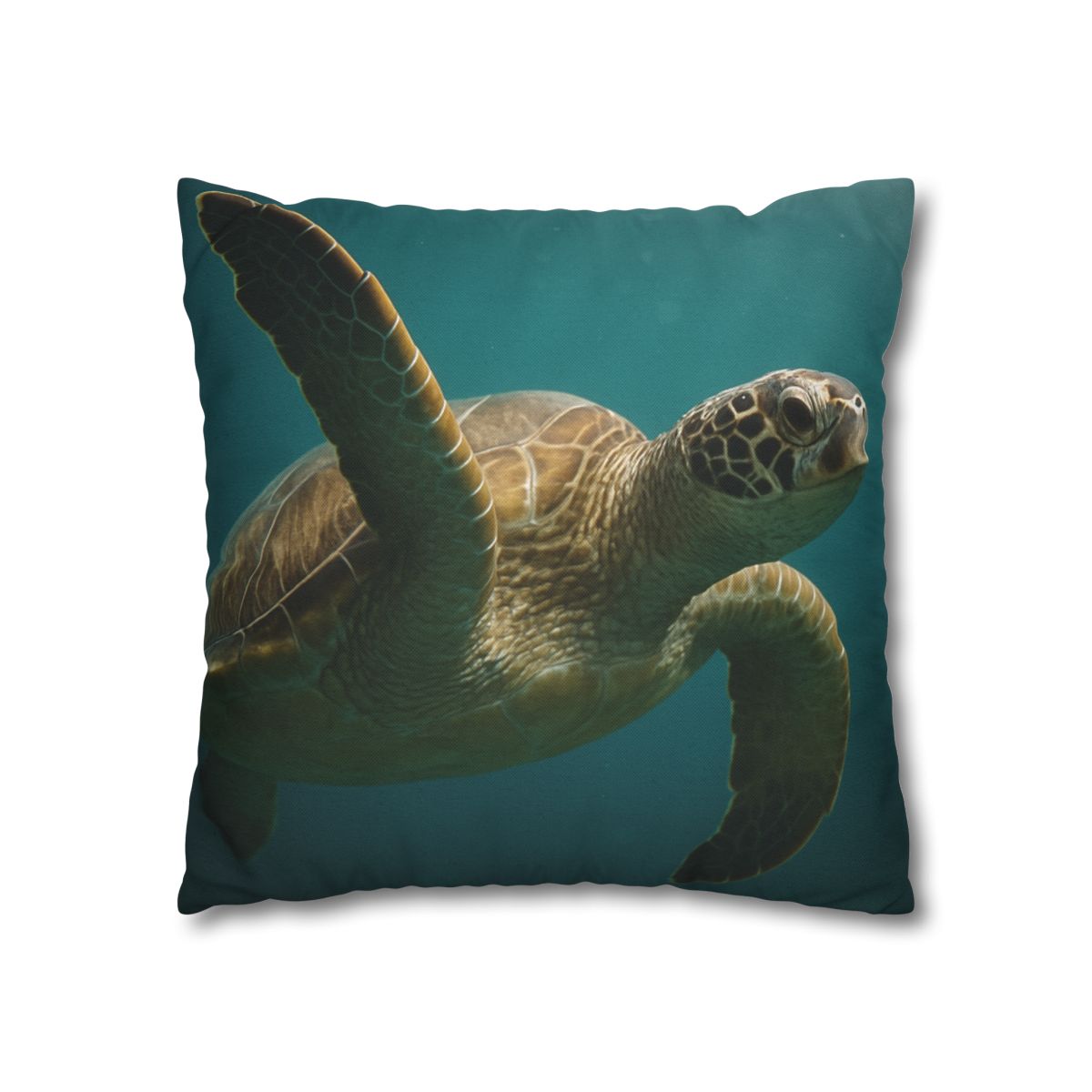 Nebula Glide Green Sea Turtle personalized pillow covers