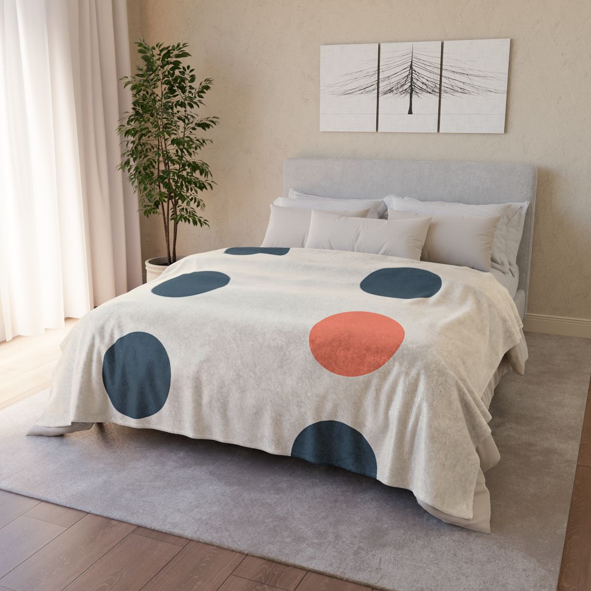 Clustered Dots With Open Lane stylish throw blankets