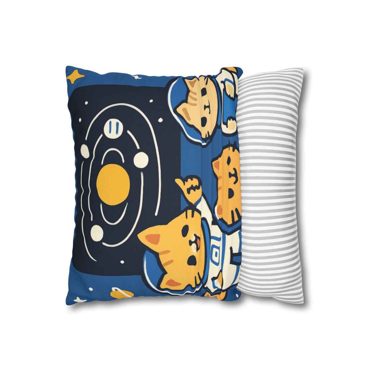 Space School For Curious Cats soft cotton pillow cases
