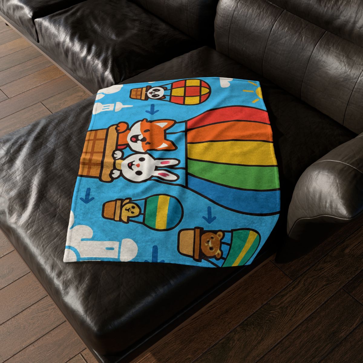 Cloud City Balloon Race unique gift blanketscustom blankets