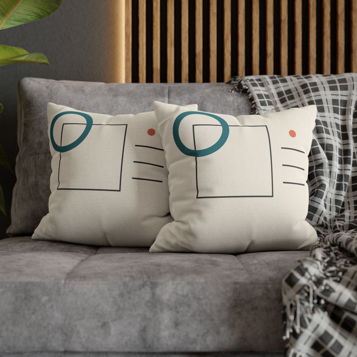 Open Frame With Drifted Ring soft cotton pillow cases