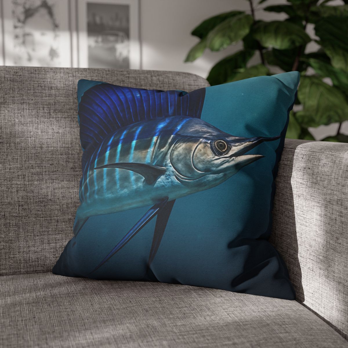 Starlit Surge Sailfish comfortable bedding pillow covers