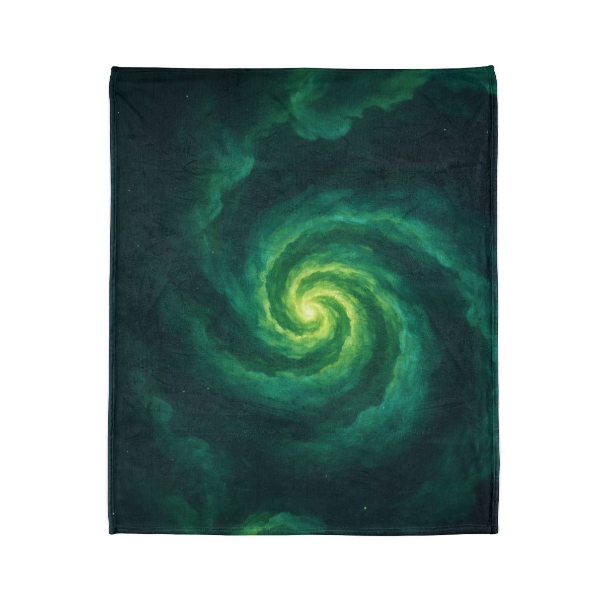 Verdant Nebula Swirl custom blankets
