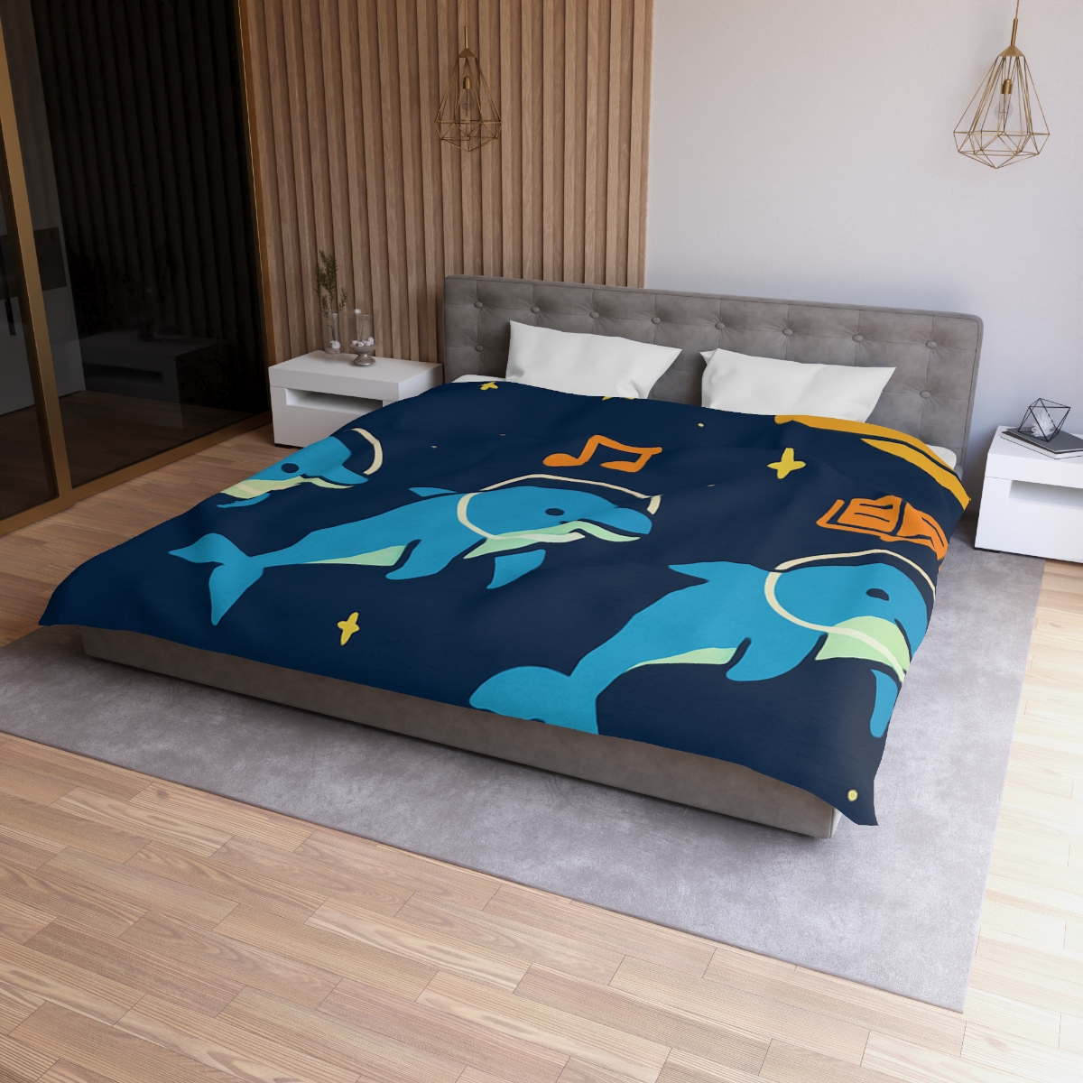 Space School Of The Ocean Dolphins duvets for gifts