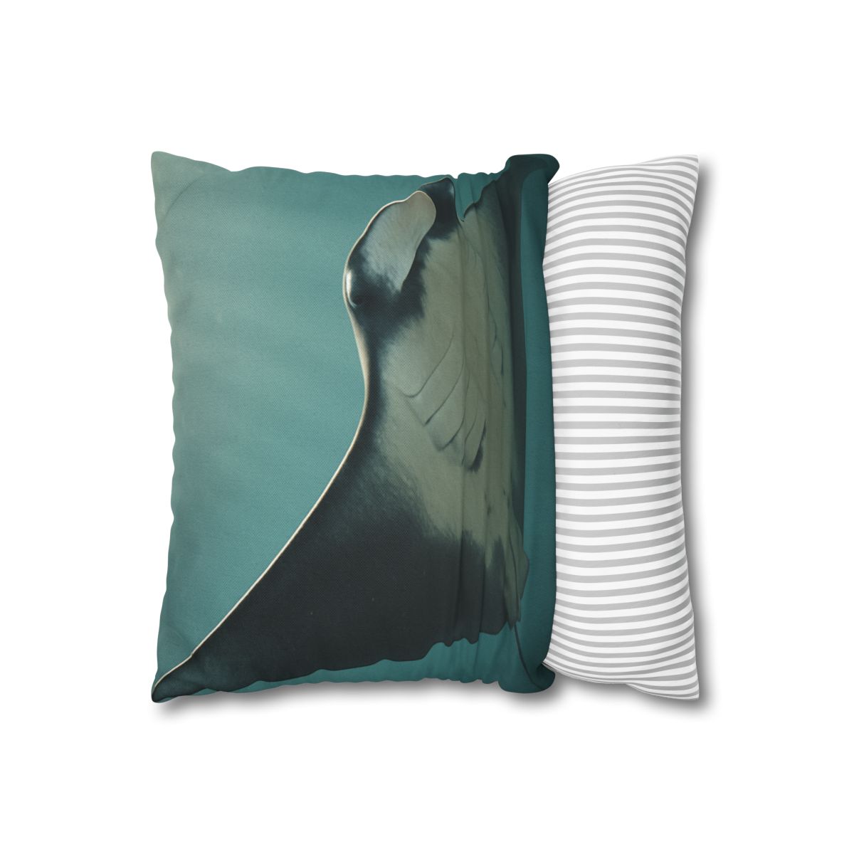 Silent Glide Giant Manta Ray personalized pillow covers