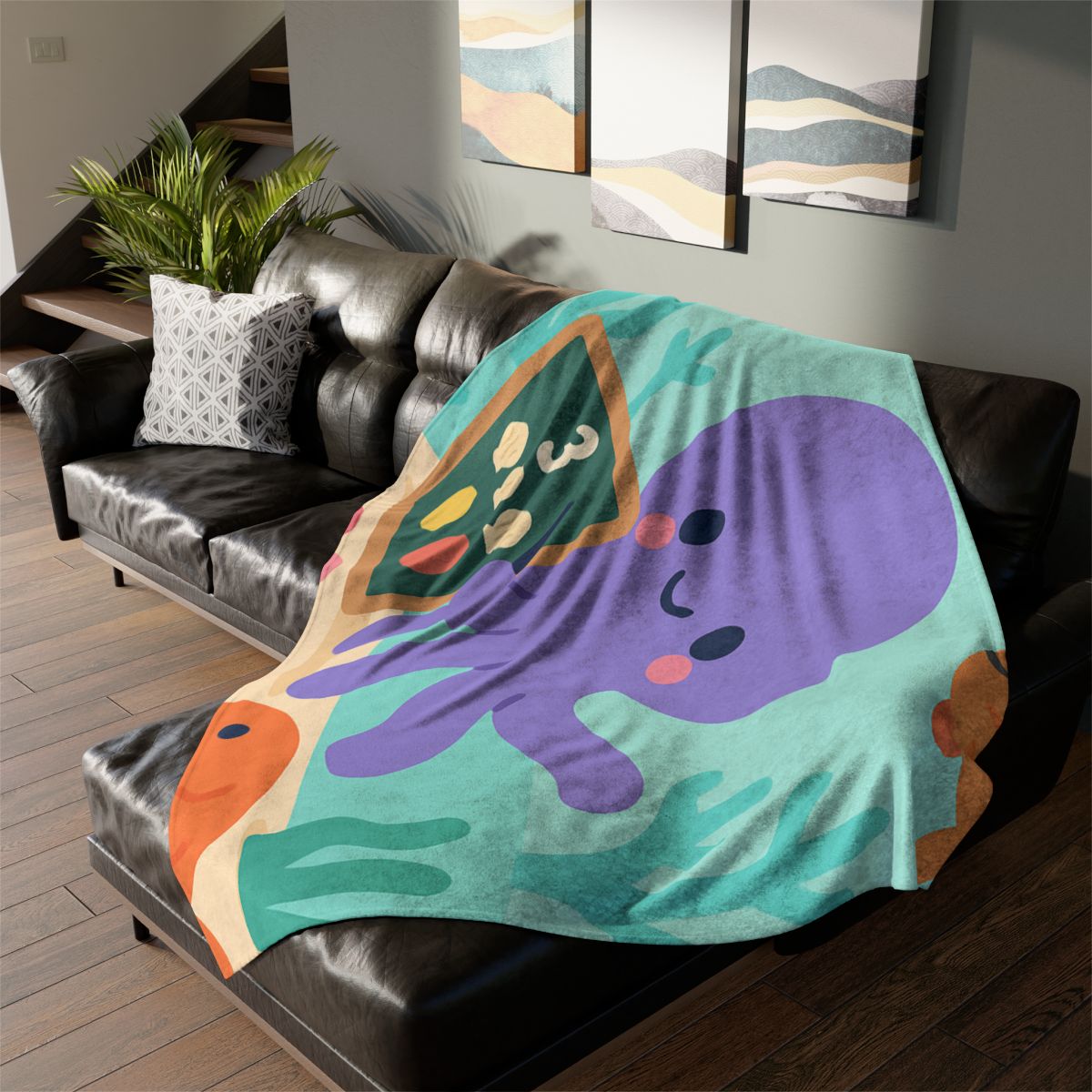 Coral Classroom Octopus decorative home blankets