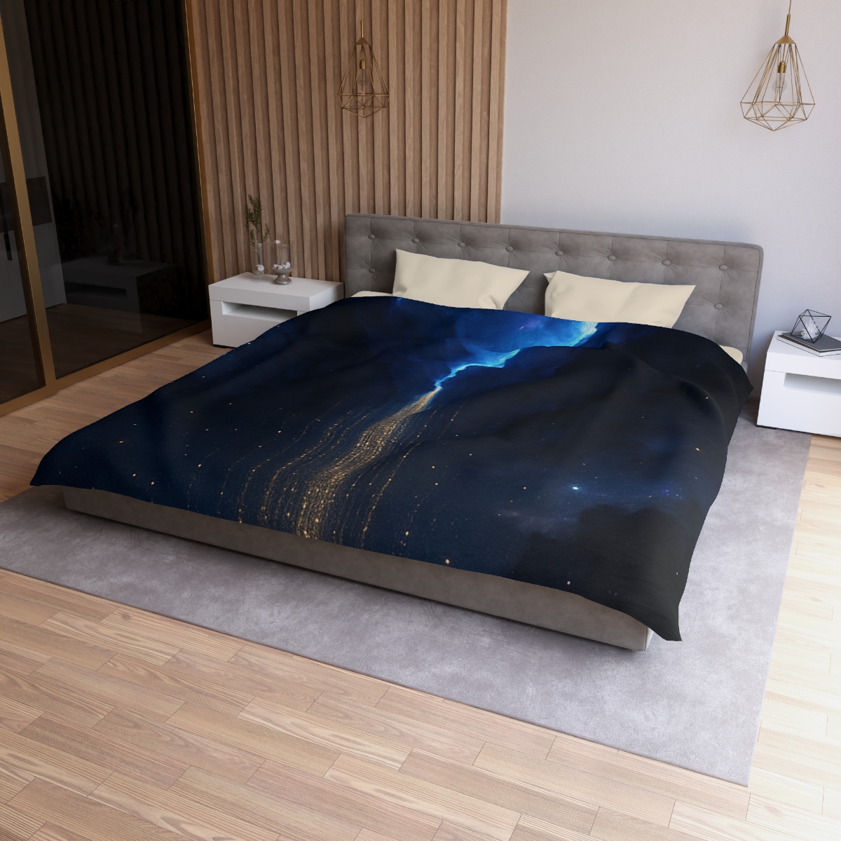 Luminous Rift Starfall custom duvets