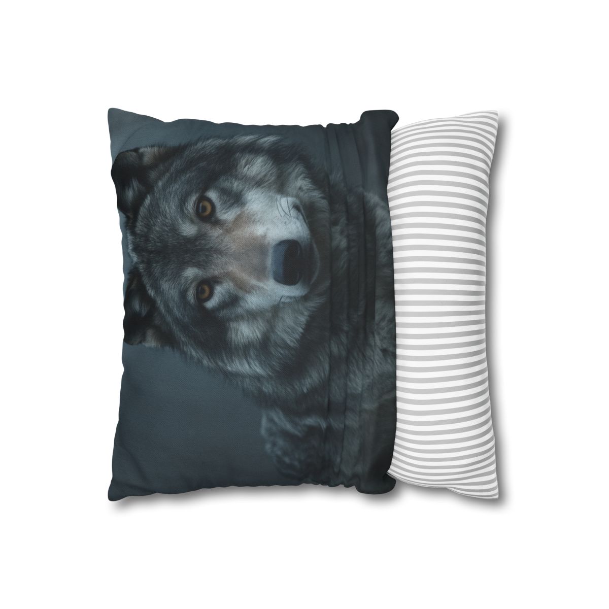 Moonlit Gaze Gray Wolf unique gift pillow cases