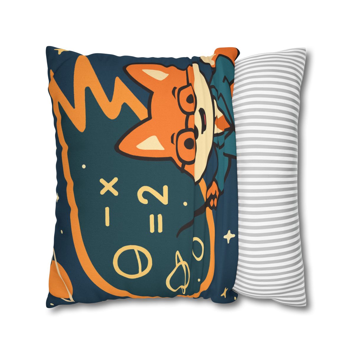 Comet Classroom With A Curious Fox designer print pillow cases
