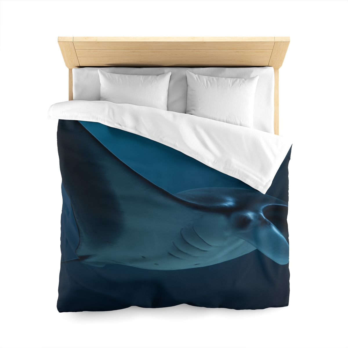 Celestial Glide Manta Ray designer printed duvets
