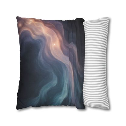 Prismatic Nebula Silk Drift personalized pillow covers