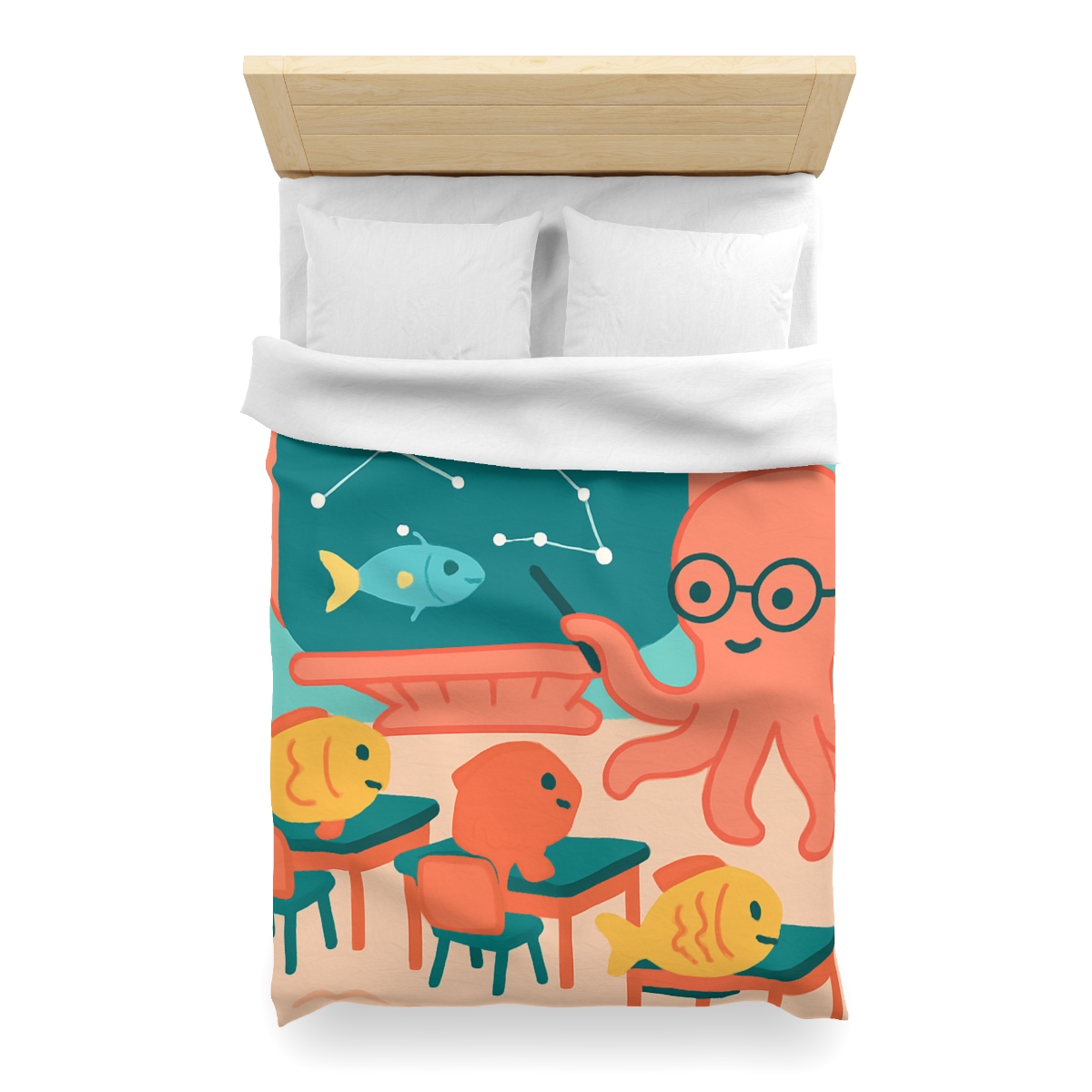 Cosmic Coral Classroom stylish duvet covers