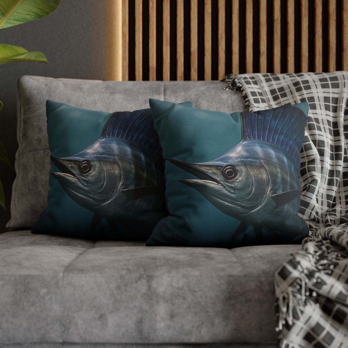 Prismatic Surge Sailfish designer print pillow cases