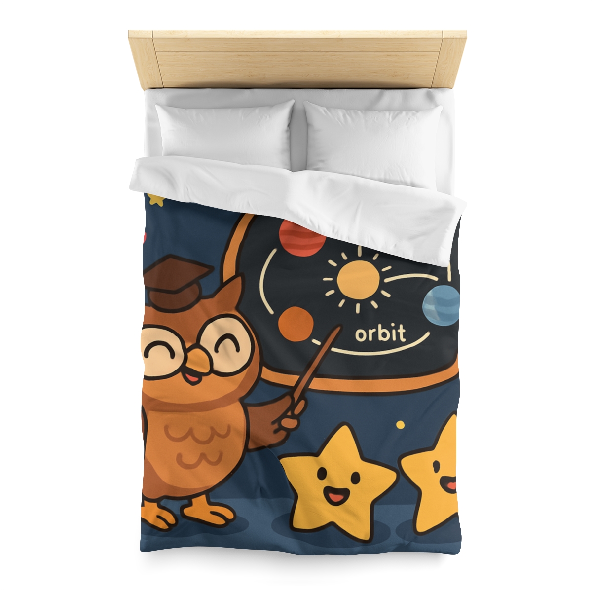 Comet Classroom Owl designer printed duvets