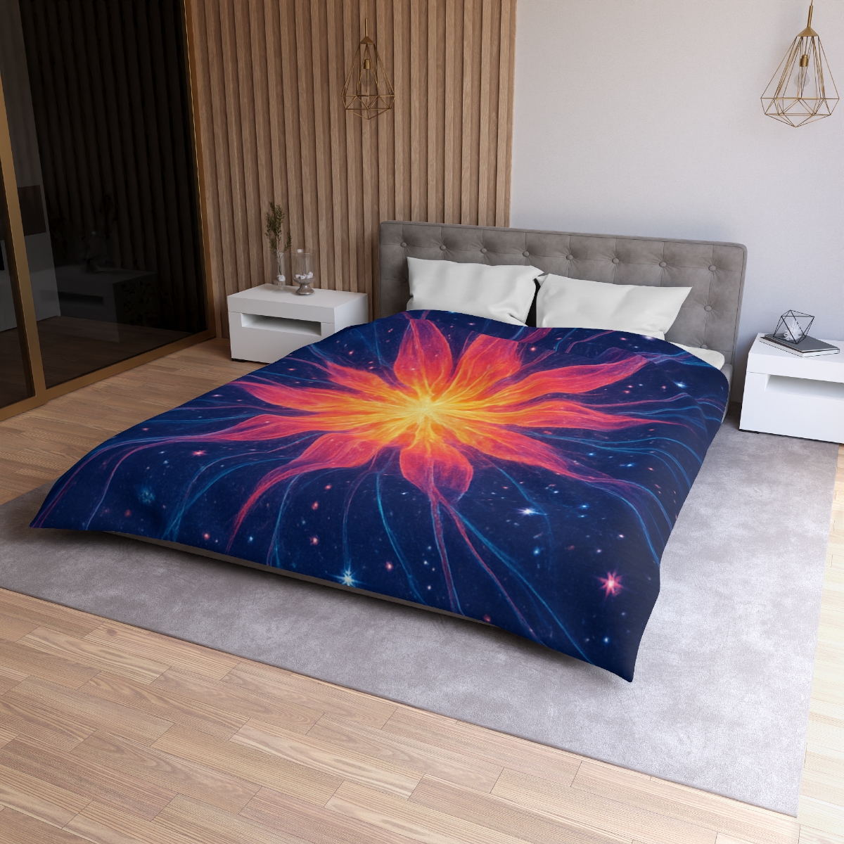 Ion Bloom Starburst Tapestry soft comforter duvets