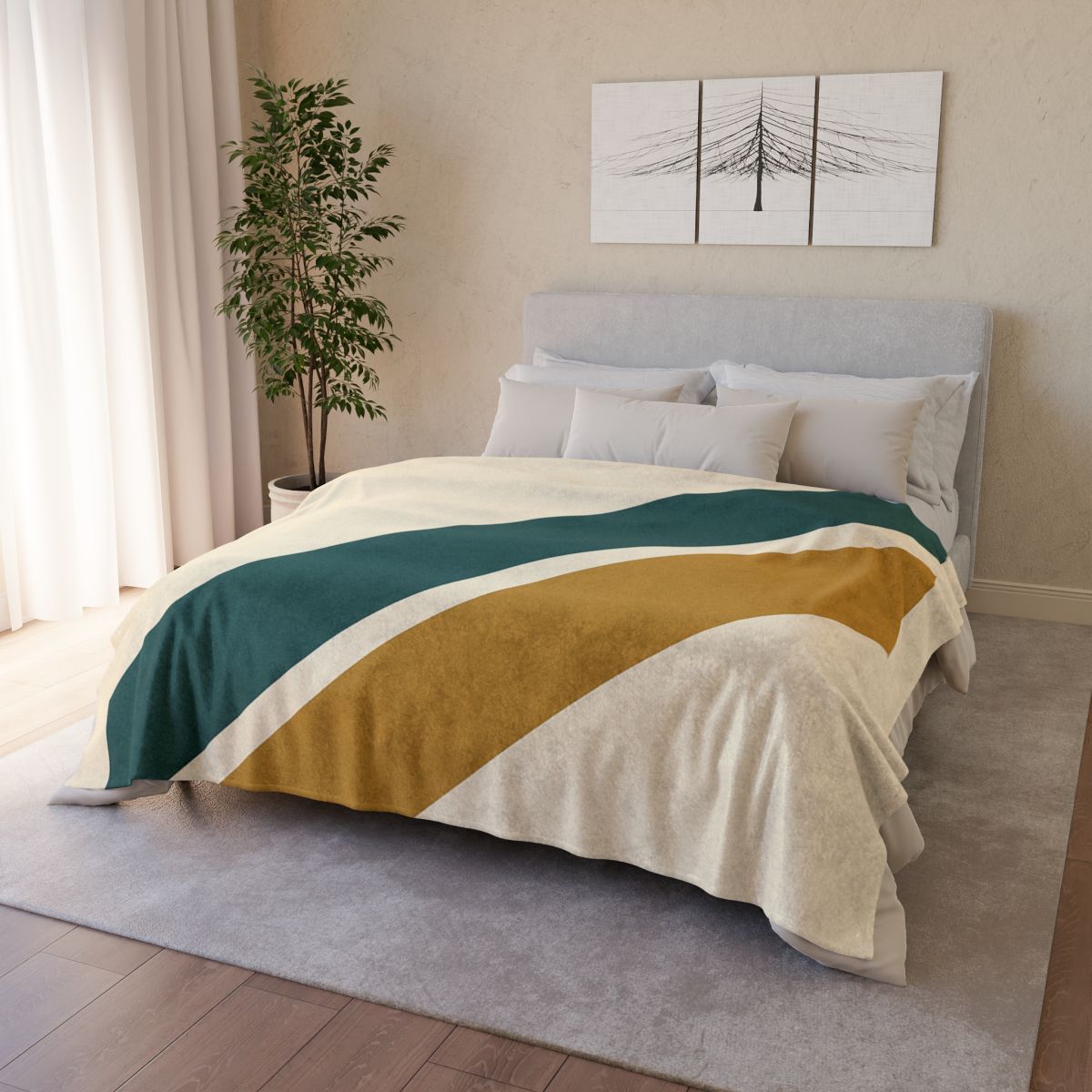 Diagonal Bar Pause trendy patterned blankets